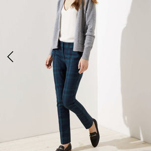 LOFT Marisa Plaid Skinny Ankle. Size 12.